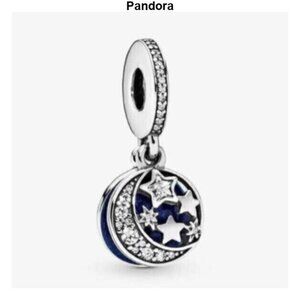 Pandora Moon & Blue Sky Dangle Charm